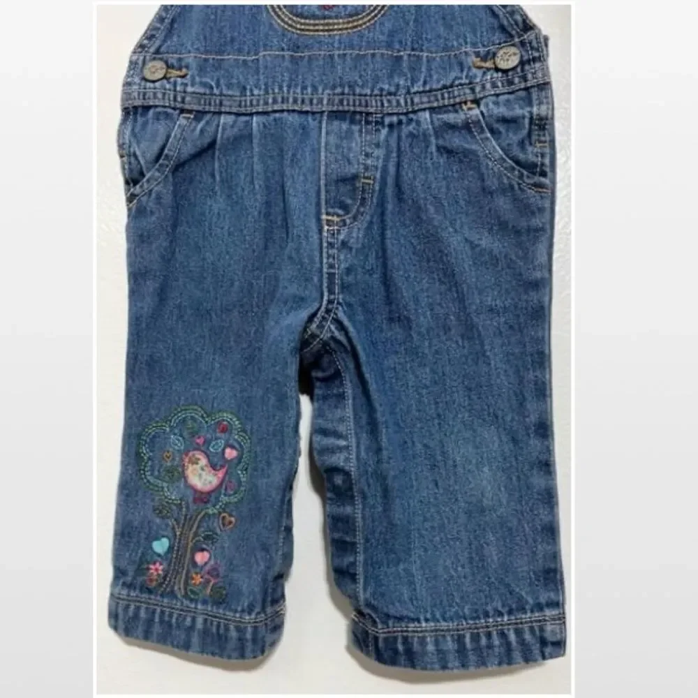 OshKosh B'gosh Baby Blue Denim Vestbak Kid Overalls